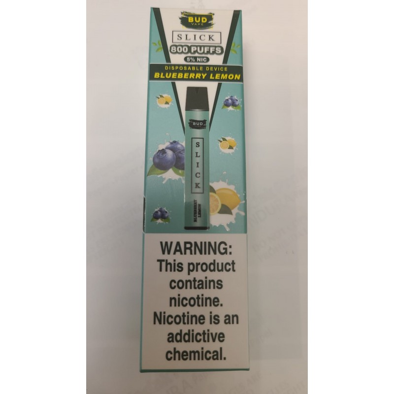 Bud Vape Slick  - 800 puffs - Blueberry Lemon [CLEARANCE]